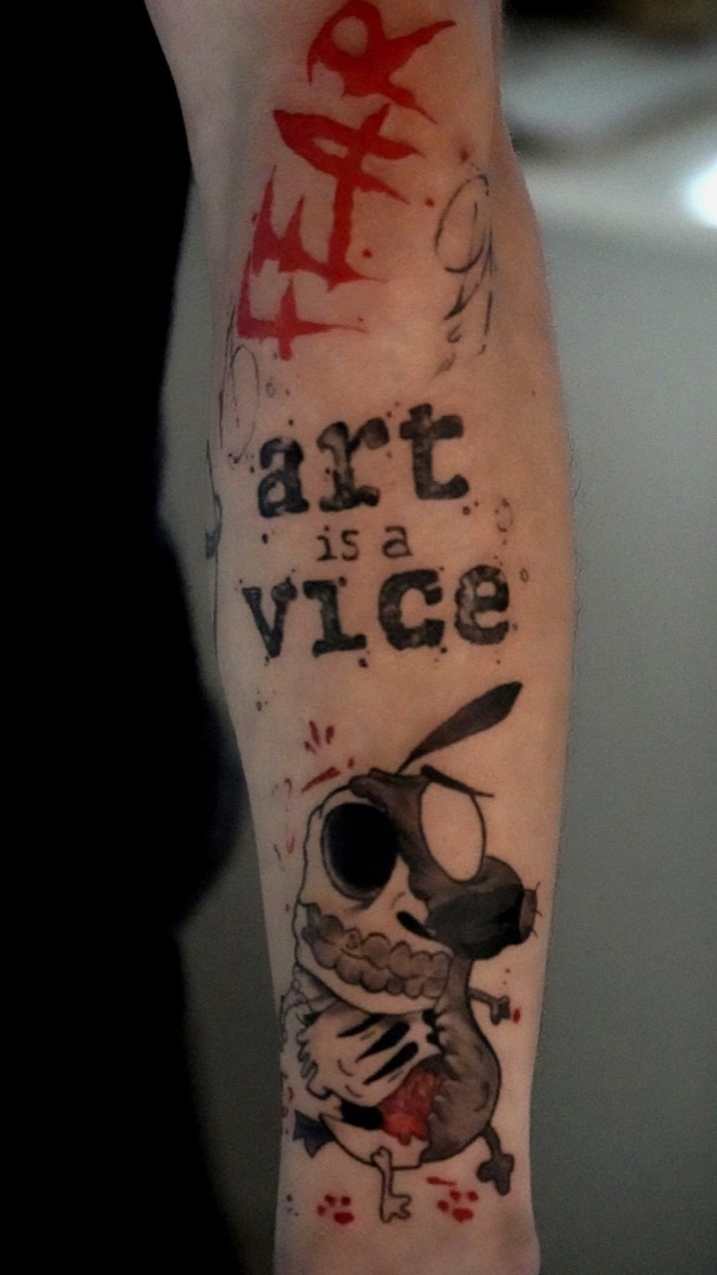 Art Is a Vice tattoo — OG Tatoo, Enschede