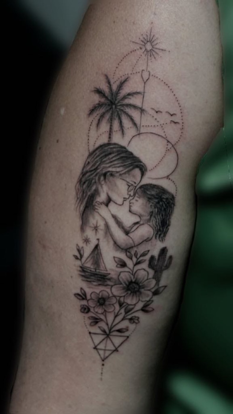 Mother & Child tattoo — OG Tatoo, Enschede
