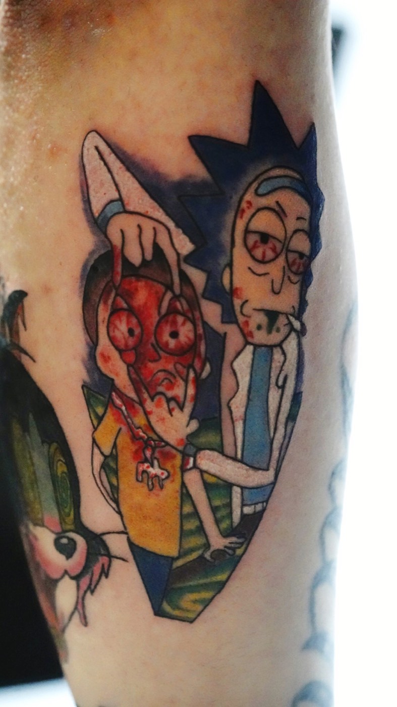 Rick & Morty tattoo — OG Tatoo, Enschede
